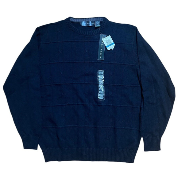 OSCAR DE LA RENTA Black Crewneck Knit Sweater XL - Picture 1 of 5